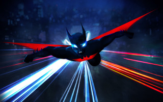 Man batman flying glowing car - dustin nguyen free wallpaper