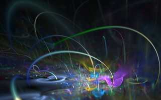 Purple flower black background blue - an abstract painting free wallpaper