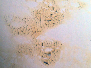 White wall cracks clock time - a white wall free wallpaper