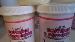 Two jars white powder counter - a spoon free wallpaper