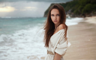Elina karimova beach ocean cloudy - ocean free wallpaper