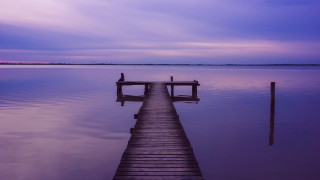 Dock lake purple sky clouds - dionisiu free wallpaper