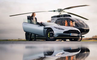 Woman car helicopter man driving - the car free wallpaper