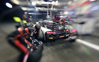 Racecar motionblur tiltshift night street - a track free wallpaper