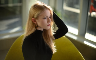Woman portrait blonde pony tail - elinor proby adams free wallpaper