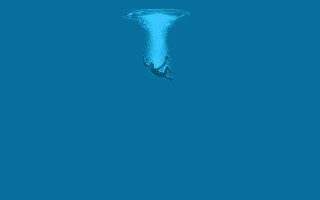Diver blue object underwater bubbles - dan frazier free wallpaper