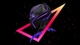 Black panther triangle synthwave afrofuturism - afrofuturism free wallpaper