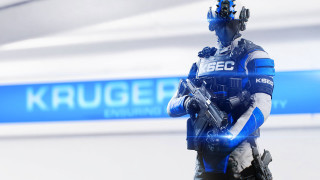 Man blue uniform gun helmet - a blue uniform holding free wallpaper