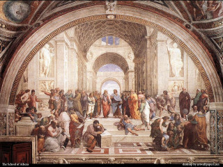 Group people building ceiling painting - renaissance oil painting free wallpaper