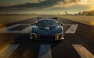 Sports car sunset road beach - a sports car free wallpaper