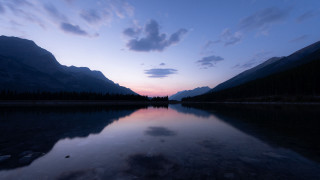 Lake mountains sunset clouds cityscape 2 - cloud above free wallpaper
