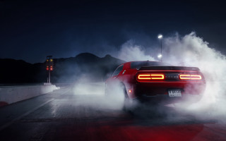 Red car smoke exhaust tail - smoke free wallpaper for desktop