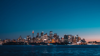 City skyline night water boat 9 - elizabeth durack free wallpaper