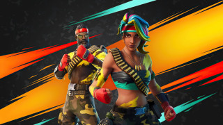 Couple people colorful background gun - dom qwek free wallpaper
