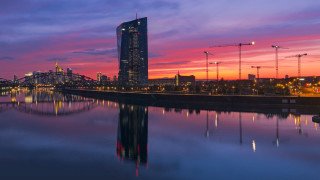 City skyline bridge river sunset 2 - symmetric free wallpaper
