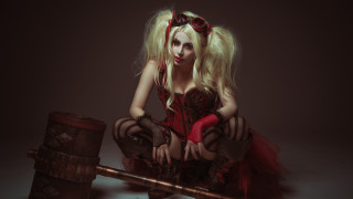 Gothic steampunk woman barrel hammer - steampunk free wallpaper