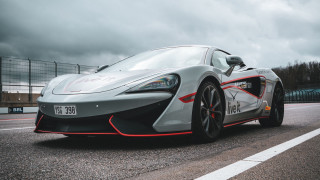 Silver sports car cloudy sky 5 - dennis flanders free wallpaper