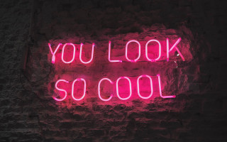 Neon sign you look so - cool free wallpaper