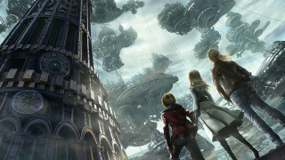 People clock tower futuristic city - a futuristic city free wallpaper