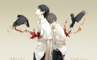 Couple birds beige background blood - a beige background free wallpaper