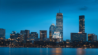 City skyline night water bridge 6 - everett warner free wallpaper