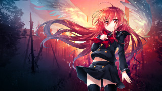 Girl red bow wings forest - a red bow free wallpaper