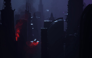Cityscape tallbuildings redlight night eve - the top of it free wallpaper