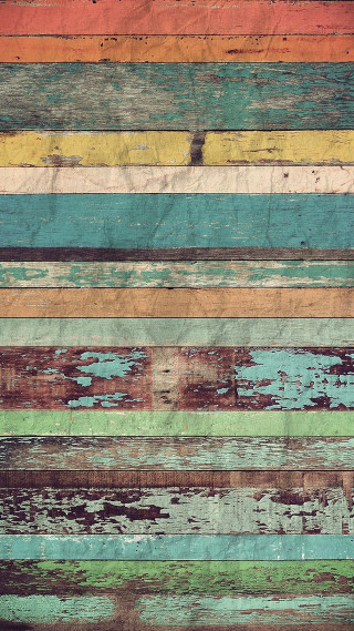 Multicolored wooden wall peeling paint - paint free wallpaper