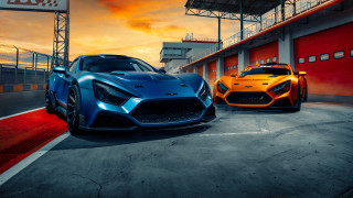 Two sports cars sunset red - two sports car free wallpaper