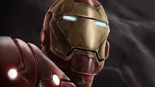 Ironman glowingeyes smokeybackground digitalpainting photorealism - digital painting free wallpaper