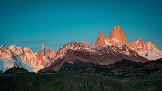 Mountain range snow capped sunset 3 - sunset free wallpaper