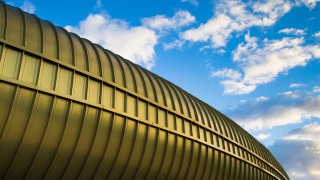 Metal structure sky clouds plane - architecture free wallpaper
