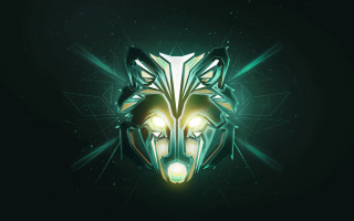 Glowing wolf head eyes dark - glowing free wallpaper for desktop