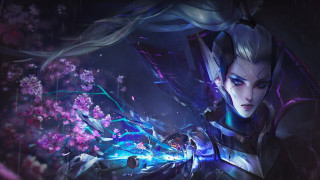 Woman sword cyberpunk flower armor - epsylon point free wallpaper