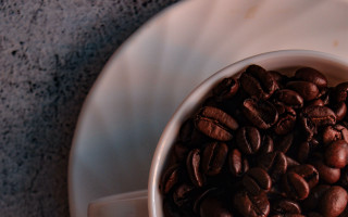 White bowl coffee beans cup - coffee bean free wallpaper