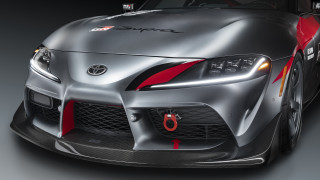 Silver sports car red stripes - hood hood free wallpaper