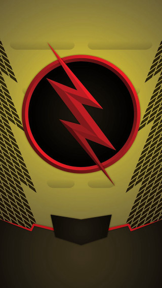 Flash yellow red black lightning - a red circle free wallpaper