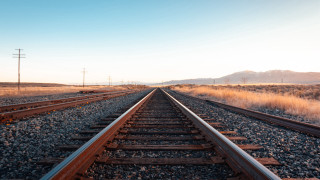Train track sky hills telephone - a few hill free wallpaper