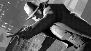 Futuristic woman cityscape skyline noir - noir free wallpaper