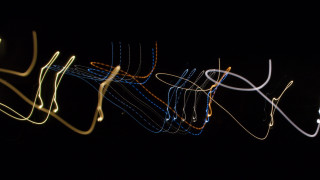 Blurry black background light lines - long exposure free wallpaper