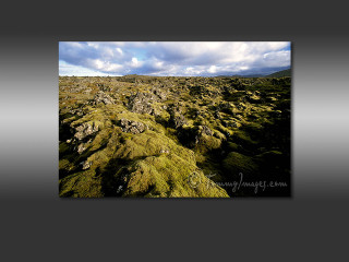 Landscape rocks grass sky clouds - moss free wallpaper