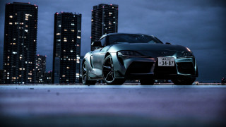 Silver sports car city night 5 - silver free wallpaper