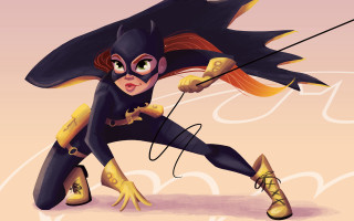 Batgirl hat shoes green eyes - art station free wallpaper