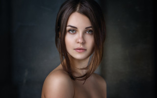 Elina karimova portrait bangs brown - portrait photography free wallpaper