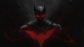 Batman red eyes black mask - his chest and chest free wallpaper