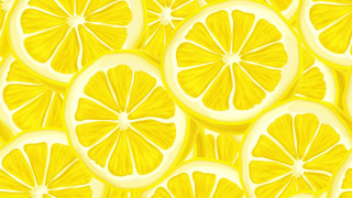 Orange slices yellow background champagne - a table top free wallpaper