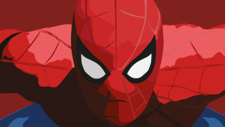 Spiderman red suit white eyes - a red suit free wallpaper
