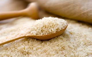Wooden spoon filled rice tablecloth - neoplasticism free wallpaper