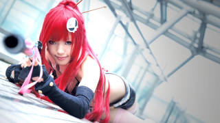 Red hair gun cosplay gloves - cosplay free wallpaper