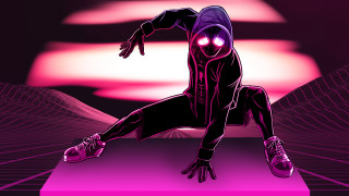 Skateboarder black hoodie purple pink - a pink light free wallpaper